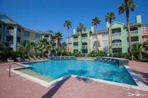 The swimming pool of The Dawn Condominiums