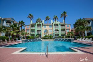 A condominium swimming pool