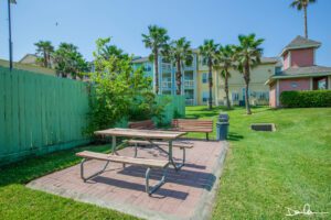 A picnic area at The Dawn Condominiums